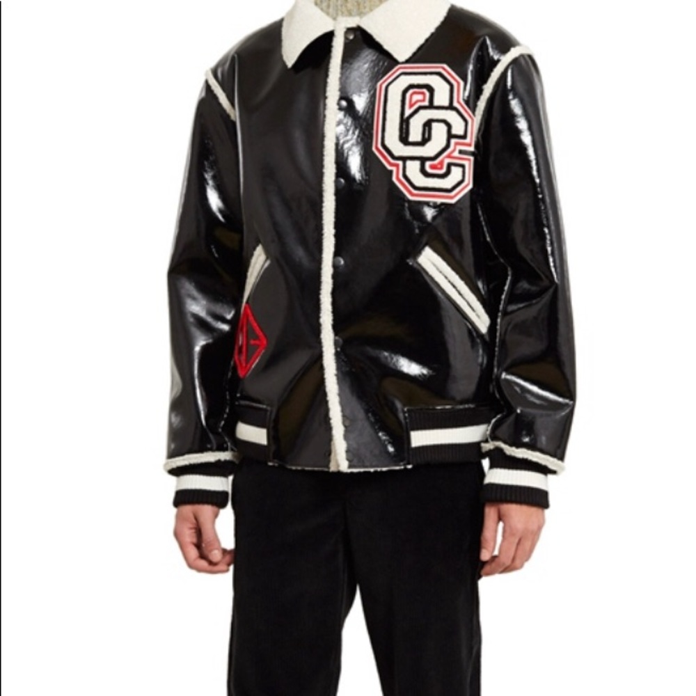 Opening Ceremony Patent Varsity Jacket